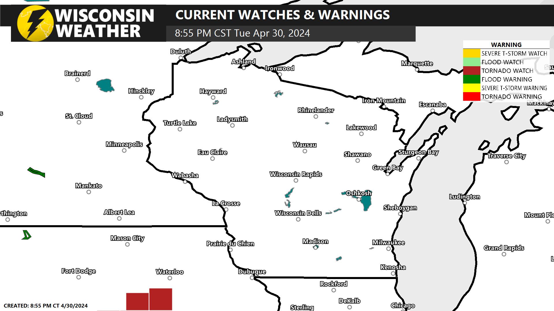 current warning in wisconsin