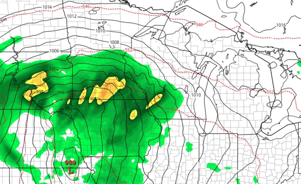 Larger storm system approaches second half of next week